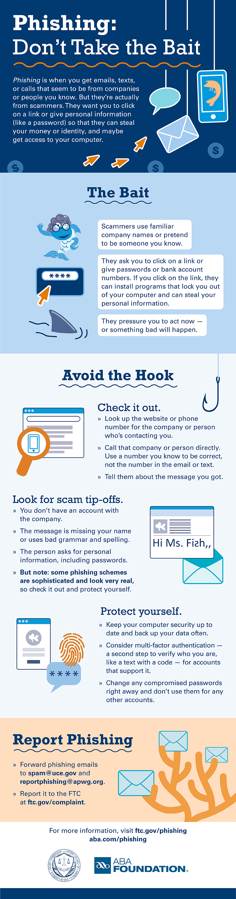 Prevent phishing: Follow these tips and prevent scammers from getting your personal info from texts, calls, or emails to steal your money or identity.