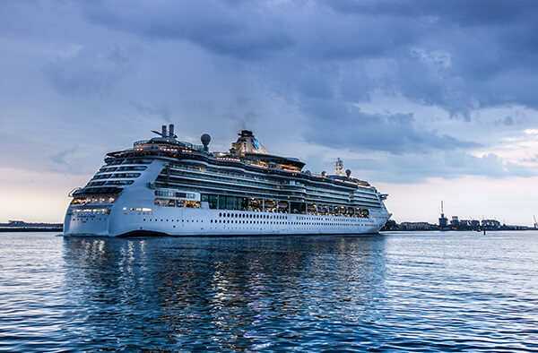 Large cruise ship on the water