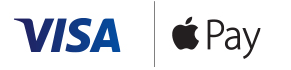Visa logo and apple pay logo combined